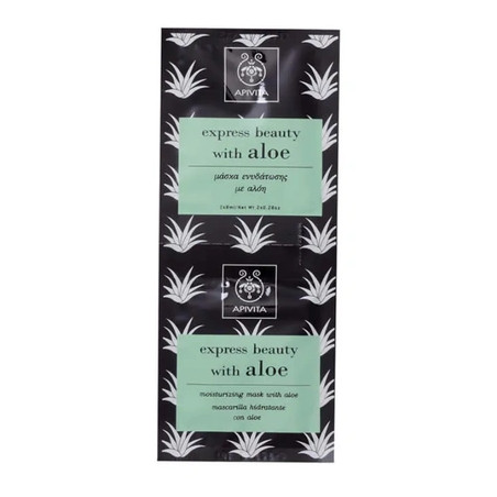 Apivita Beauty Express Moisturizing And Refreshing Face Mask With Aloe 2x8ml