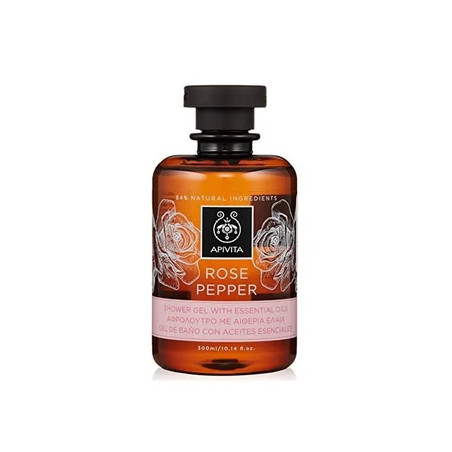 Apivita Rose Pepper Shower Gel With Essential Oils 300ml