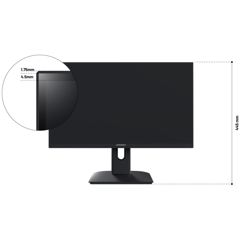 JAPANNEXT JN-I238FHD200F computer monitor 60.5 cm (23.8") 1920 x 1080 pixels Full HD LCD Black