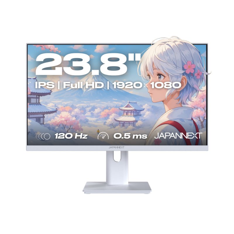 JAPANNEXT JN-I238FHD120F-HSP-W computer monitor 60.5 cm (23.8") 1920 x 1080 pixels Full HD LCD White