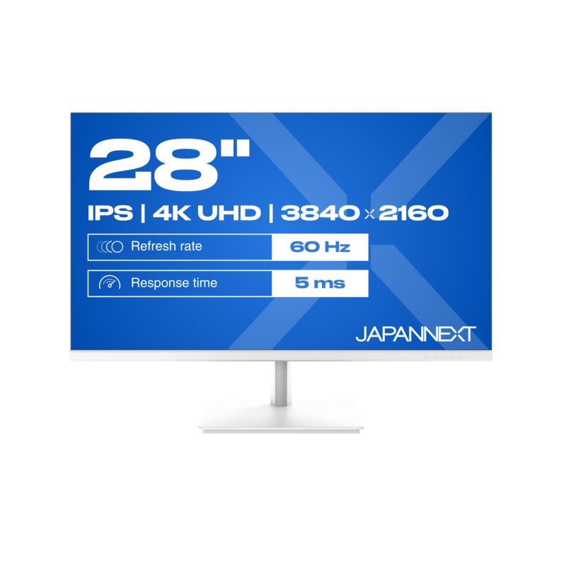 JAPANNEXT JN-IPS280UHD60F-PW écran plat de PC 71,1 cm (28") 3840 x 2160 pixels 4K Ultra HD LCD Blanc