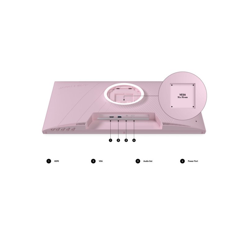 JAPANNEXT JN-I238FHD120F-HSP-PK computer monitor 60.5 cm (23.8") 1920 x 1080 pixels Full HD LCD Pink