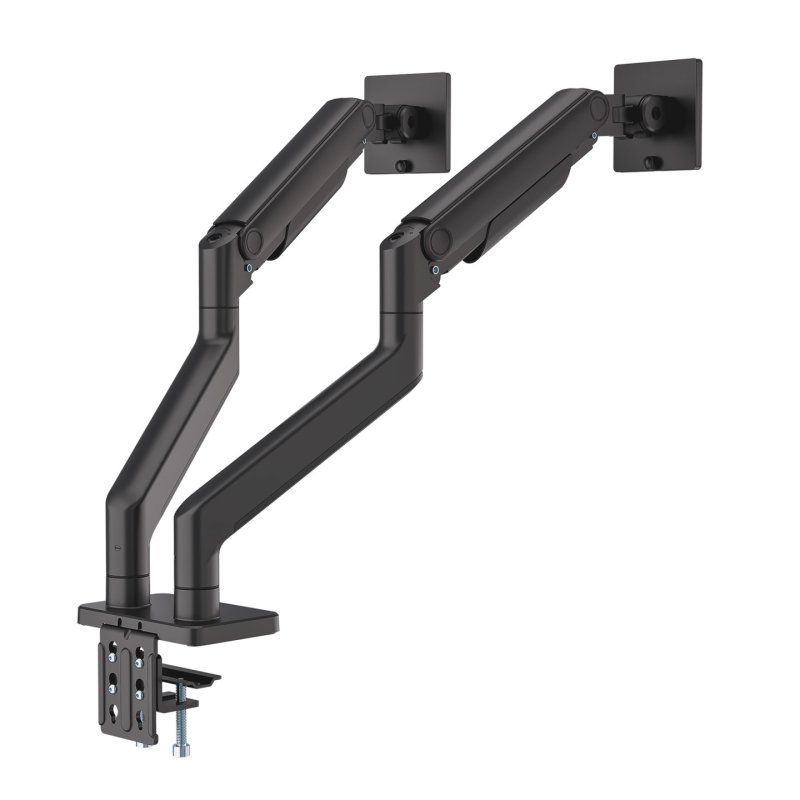 Manhattan Dual Desk Mount for TV & Monitor Mounts (Full Motion Spring), For screens 13" to 45", Clamp or Grommet