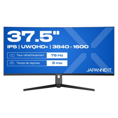 JAPANNEXT JN-IPS375UWQHD 75F-C65W-HS computer monitor 95.2 cm (37.5") 3840 x 1600 pixels UltraWide Quad HD LCD Black,