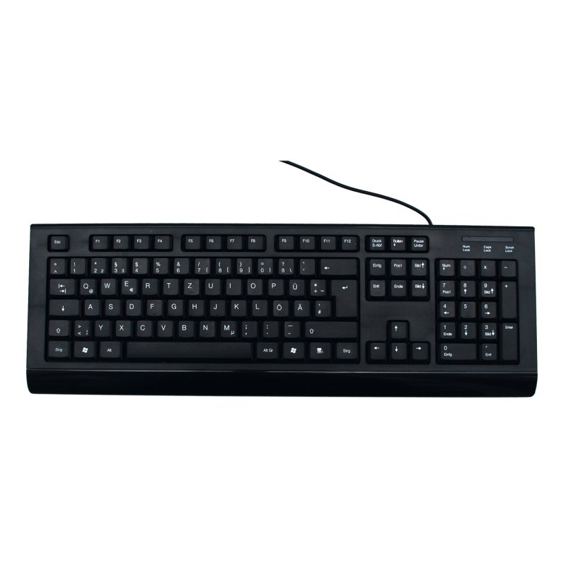 MediaRange MROS101 clavier Bureau USB QWERTZ Allemand Noir