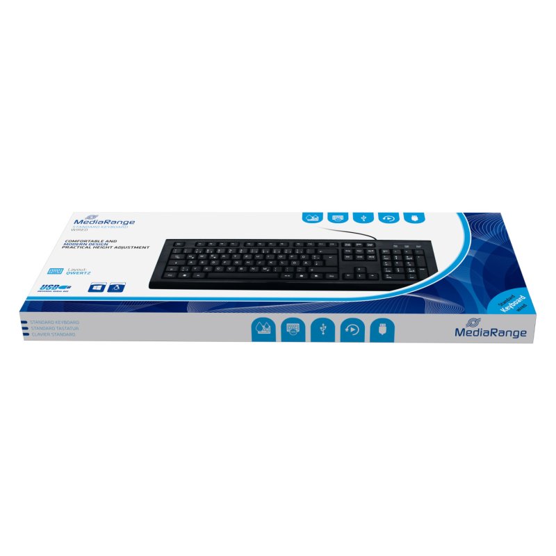 MediaRange MROS101 keyboard Office USB QWERTZ German Black