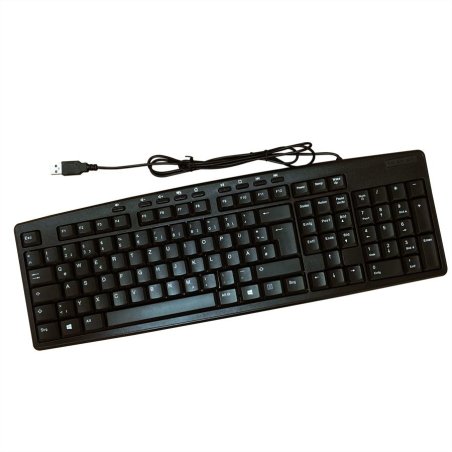 ROLINE 18.02.3226 keyboard Universal USB QWERTZ German Black
