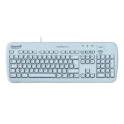 Medigenic Essential clavier Médical USB PS/2 Allemand Blanc