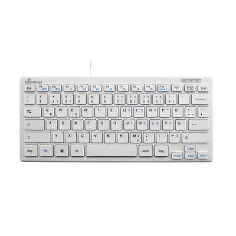 MediaRange MROS113 clavier Bureau USB QWERTZ Allemand Blanc