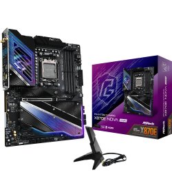 Asrock X870E NOVA WIFI, AMD X870E, AM5, ATX, 4 DDR5, HDMI, 2 USB4, Wi-Fi 7, 5G LAN, RGB, 5x M.2