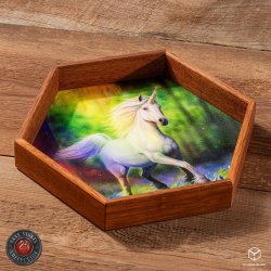 Anne Stokes Dice Tray Chase The Rainbow 20 cm