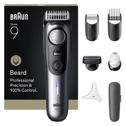 Braun BeardTrimmer 9 80789785 tondeuse à barbe AC/Batterie 20 2 cm Mouillé & sec Gris