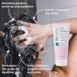 Sea Magik Natural Shampoo SLS Free Exfoliating and Volumising with Pink Salt Granules Professional Spa Hair Treatment