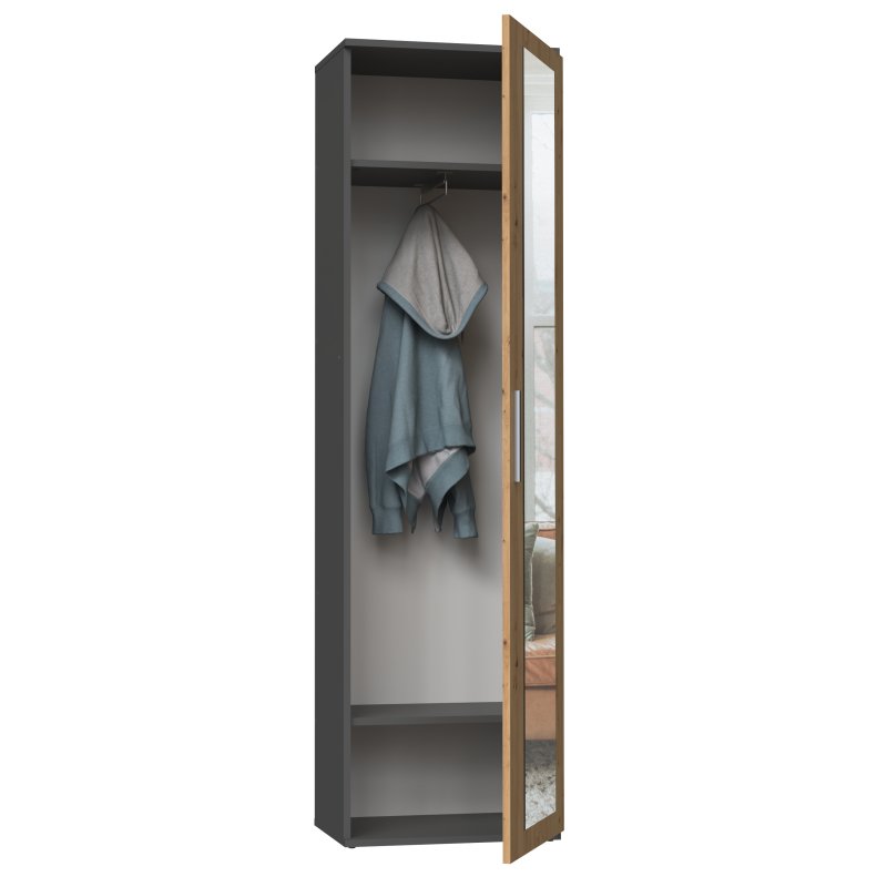 Topeshop DUO SZAFA ANT/ART KP bedroom wardrobe/closet 2 shelves 1 door(s)