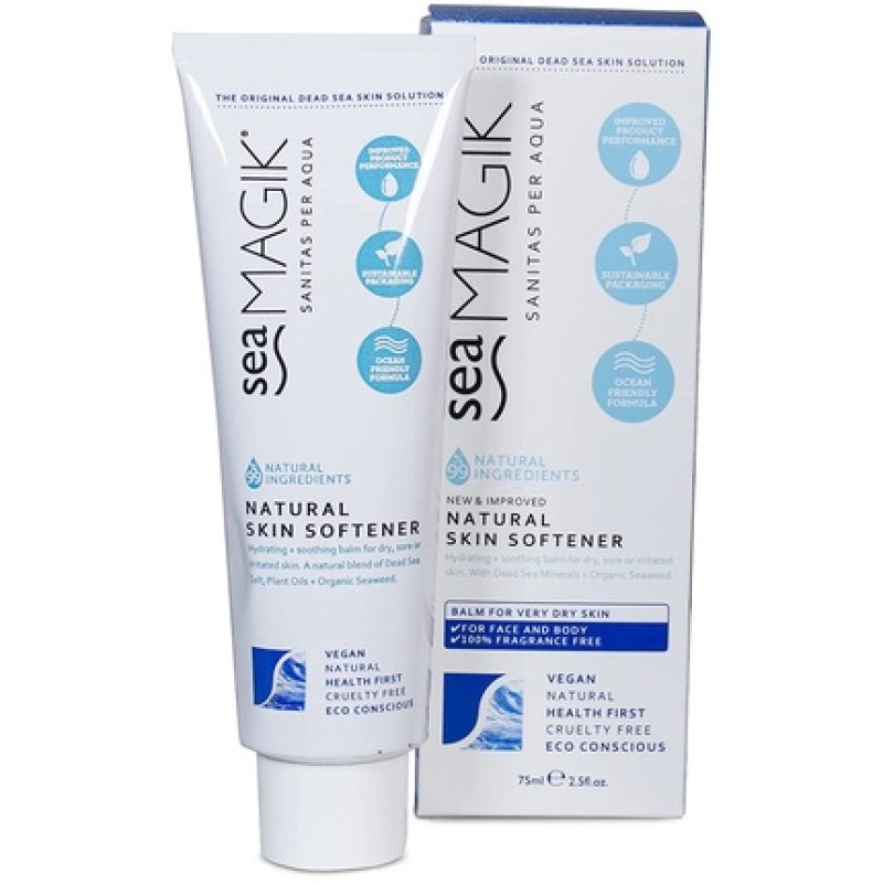 Sea Magik Natural Skin Softener 75ml 2.53oz with Dead Sea Salt and Organic Seaweed 100% Vegan
