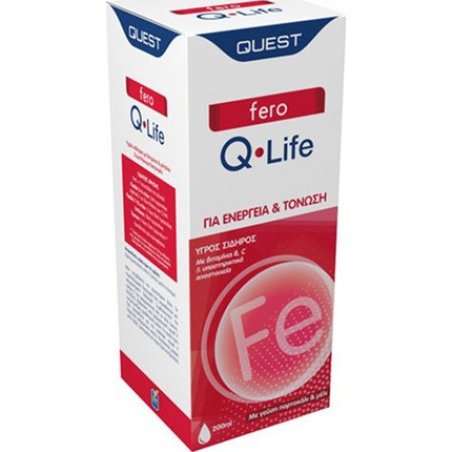 Quest Fero Qlife Liquid Iron Supplement With Orange Honey Flavor 200ml
