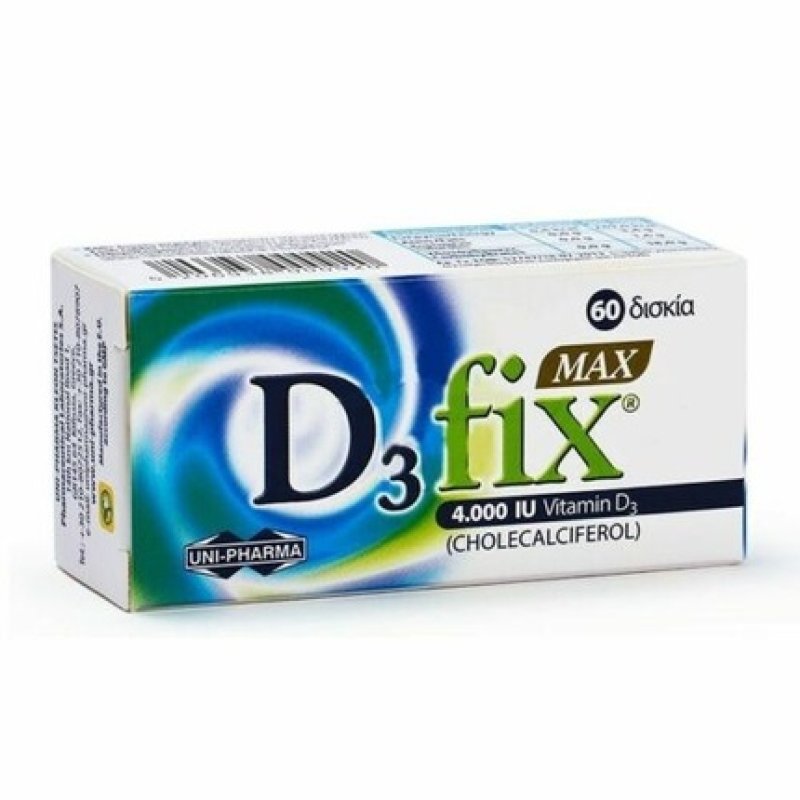 D3 Fix Max 4000 IU Vitamin D3 60 Tablets