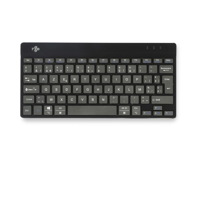 R-Go Tools Clavier ergonomique R-Go Compact Break, clavier compact avec logiciel de pause, AZERTY (BE), Bluetooth, noir