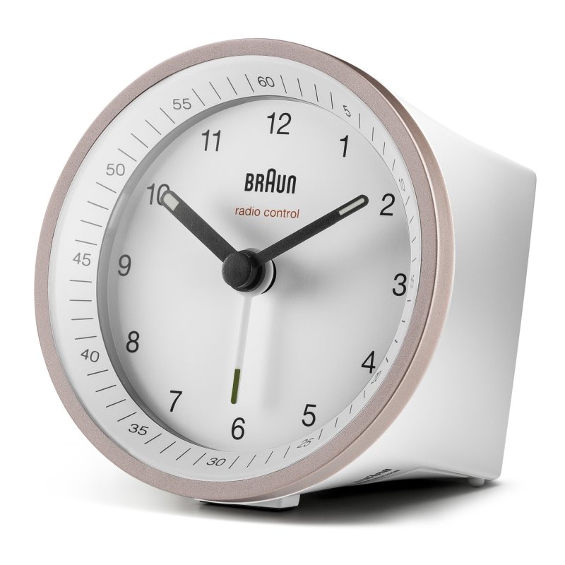 Braun BC07 Quartz alarm clock Pink, White