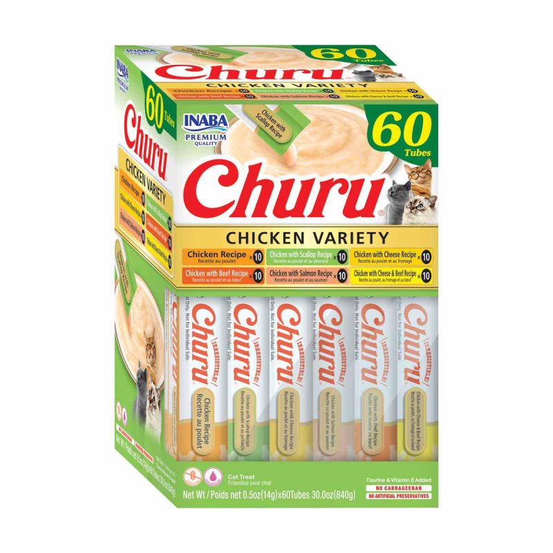 INABA Churu Variety box Chicken - cat treats - 60 x 14g