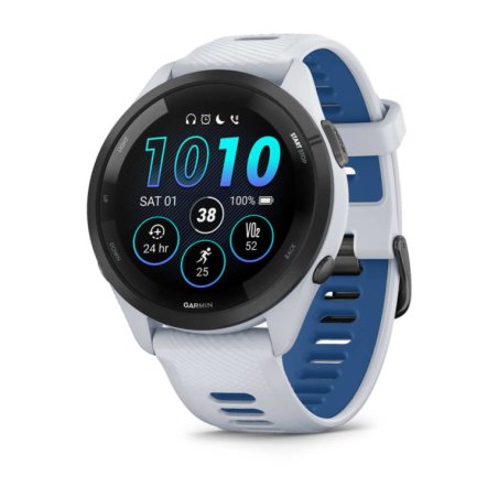 Garmin Forerunner 265 3,3 cm (1.3") AMOLED 46 mm Numérique 416 x 416 pixels Écran tactile Noir, Blanc Wifi GPS