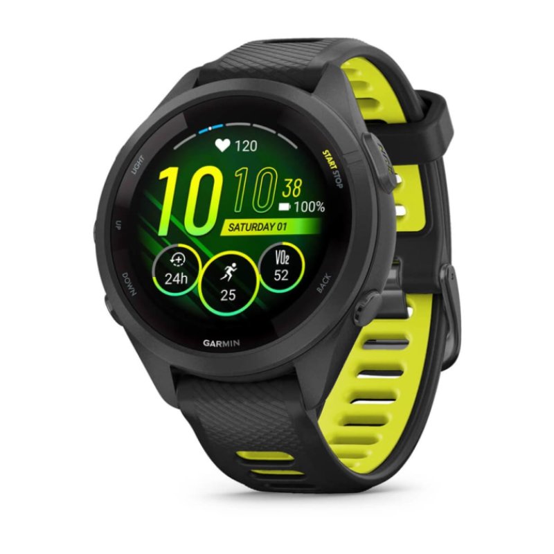 Garmin Forerunner 265S 2,79 cm (1.1") AMOLED 42 mm Numérique 360 x 360 pixels Écran tactile Noir, Gris Wifi GPS