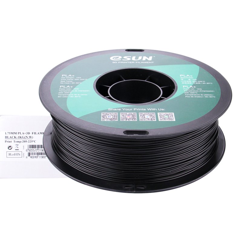 PLA 1,75mm BLACK 1kg