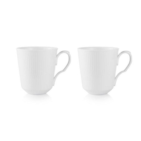 Royal Copenhagen - White Fluted Mug - 38 cl - Set of 2