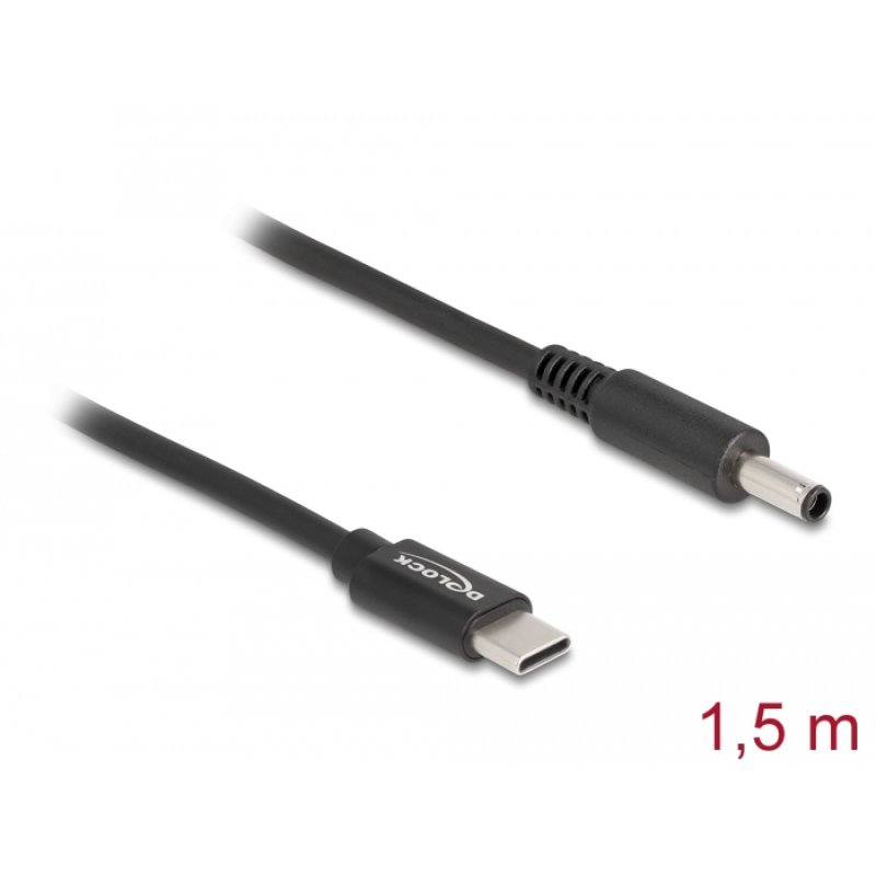 DeLOCK Câble de chargement de laptop USB Type-C mâle à Dell 4,5 x 3,0 mm mâle