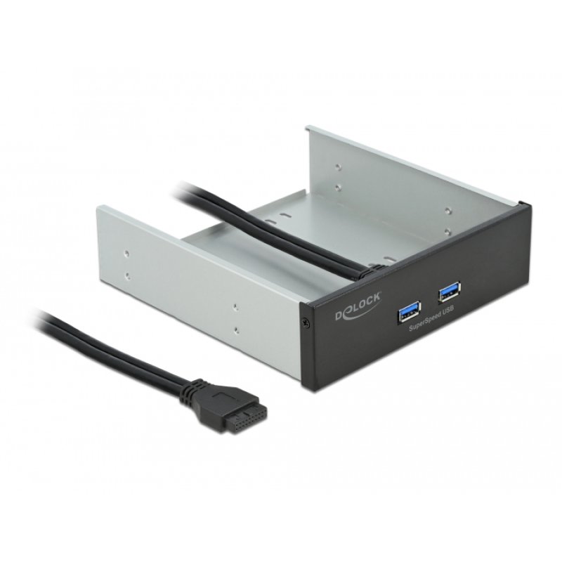 DeLOCK Panneau avant 5.25″ avec 2 x ports USB 5 Gbps Type-A