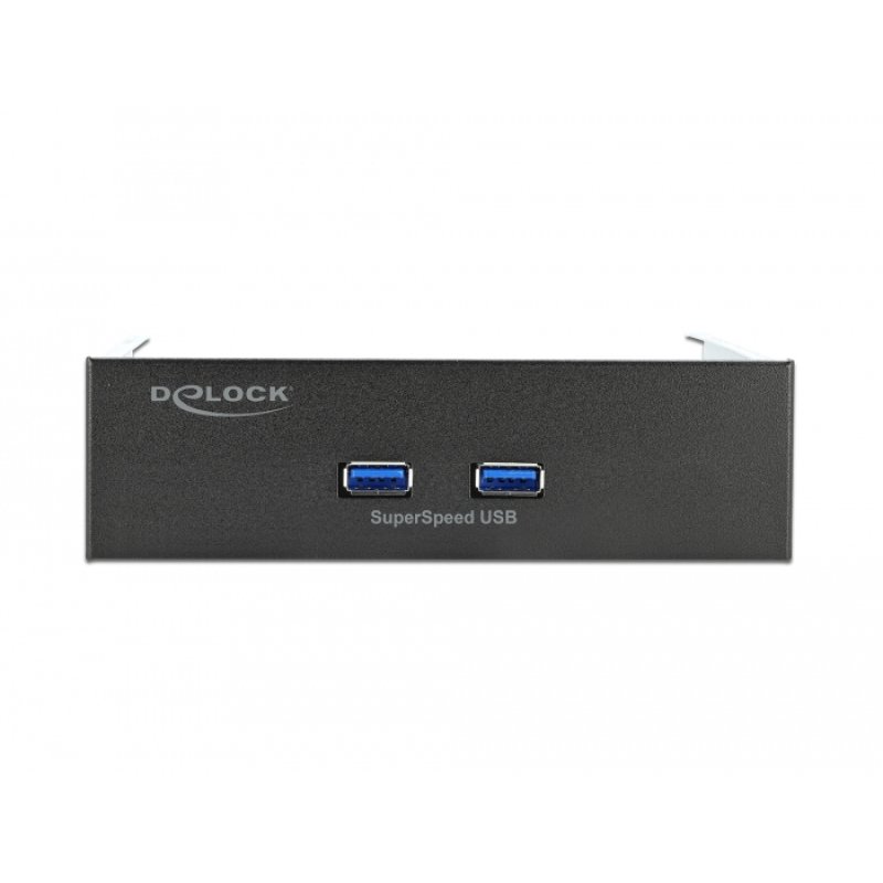 DeLOCK Panneau avant 5.25″ avec 2 x ports USB 5 Gbps Type-A