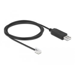 DELOCK Adapterkabel USB Typ-A zu Seriell RS-232 RJ12mit ESD Schutz APC 2m