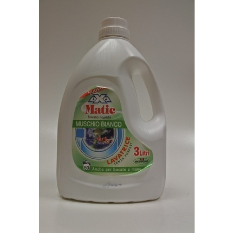 Mac Axa Matic Washing Machine Detergent 3 Liters 50 Washes White Moss
