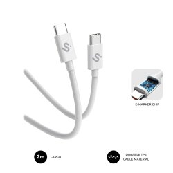 SUBBLIM SUBCAB-C10011 câble USB USB 2.0 2 m USB C Blanc
