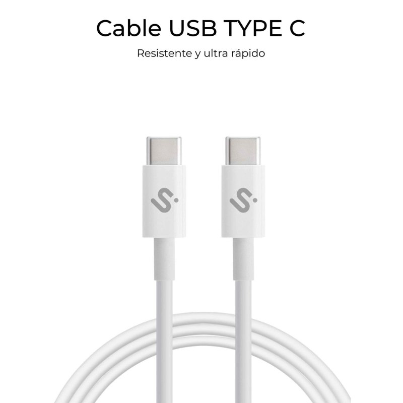 CABLE PLUS 100W C-C 2M WHITE