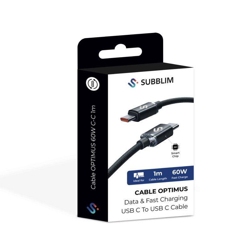 CABLE OPTIMUS 60W C-C 1M BLACK