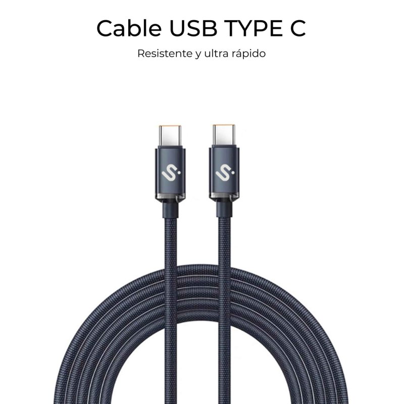 SUBBLIM SUBCAB-C06002 USB cable USB 2.0 2 m USB C Black