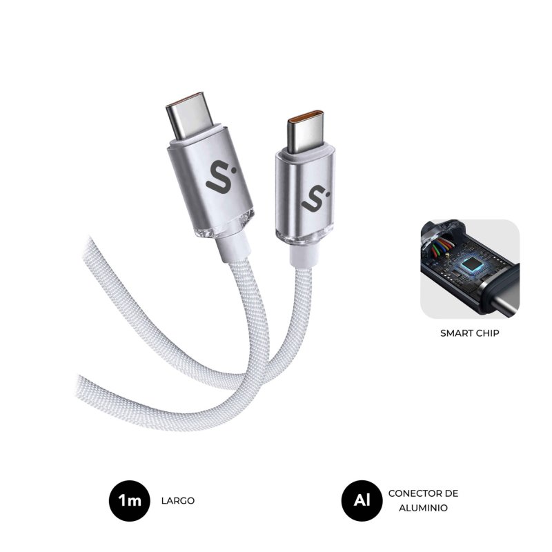 SUBBLIM SUBCAB-C06010 USB cable USB 2.0 1 m USB C White