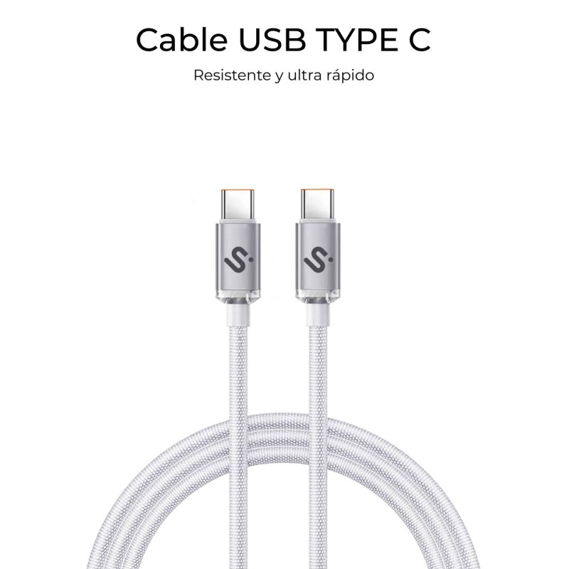 SUBBLIM SUBCAB-C06011 USB cable USB 2.0 2 m USB C White
