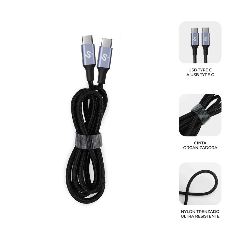 CABLE PLUS 100W C-C 1M BLACK