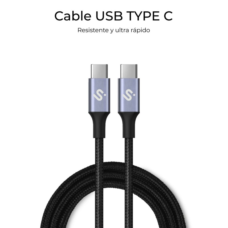 SUBBLIM SUBCAB-C10002 USB cable USB 2.0 2 m USB C Black