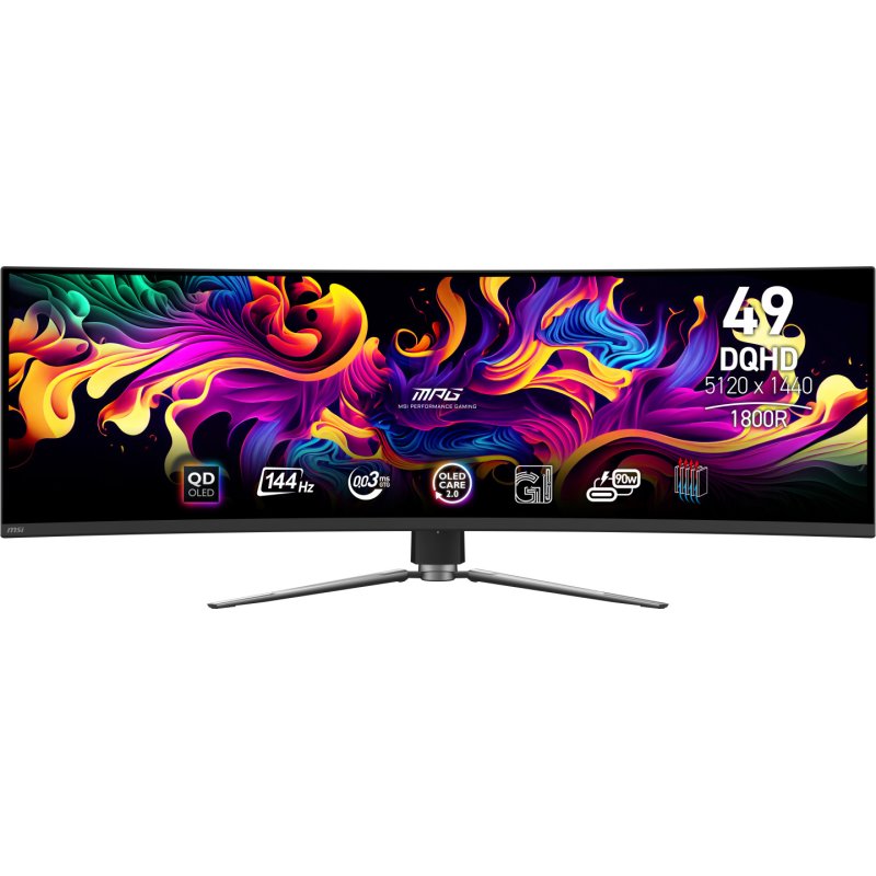 MSI MPG 491CQP QD-OLED écran plat de PC 124,5 cm (49") 5120 x 1440 pixels DQHD Noir