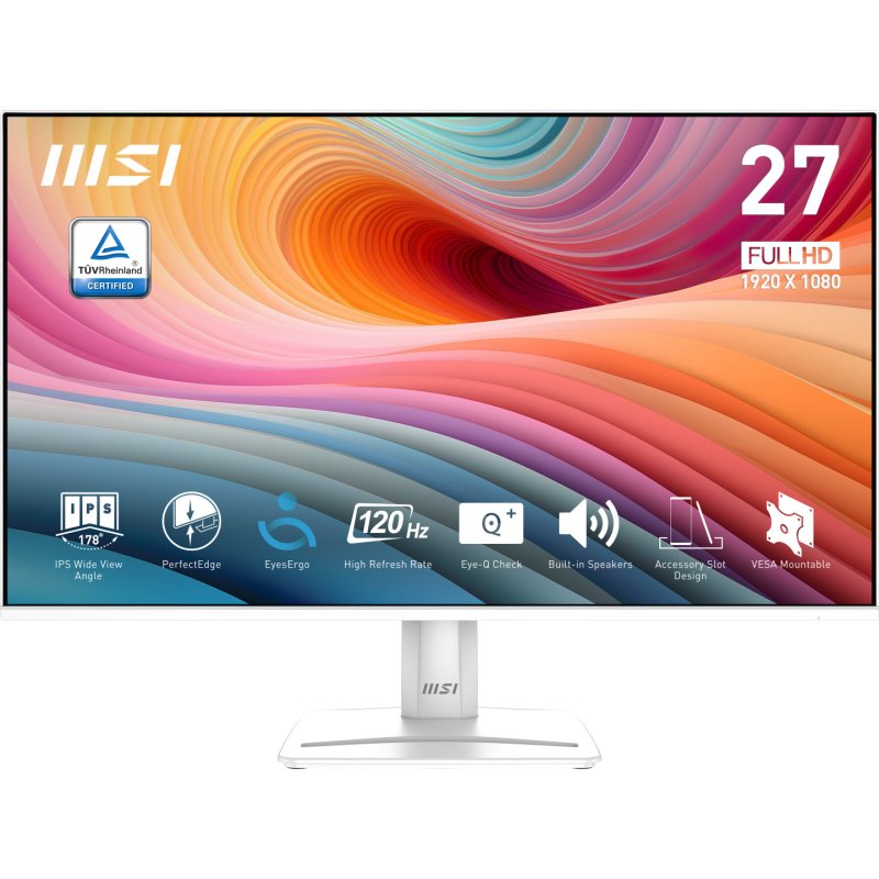 MSI Pro MP275W E2 écran plat de PC 68,6 cm (27") 1920 x 1080 pixels Full HD LED Blanc