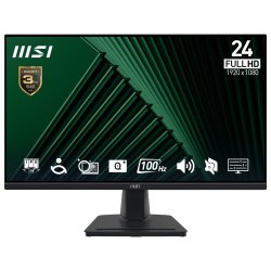 MSI Pro MP245G 24 Inch Monitor, FHD (1920 x 1080), 100Hz, IPS, 1ms, 1x HDMI 1.4b, 1x DP 1.2a output, 1x D-Sub(VGA),