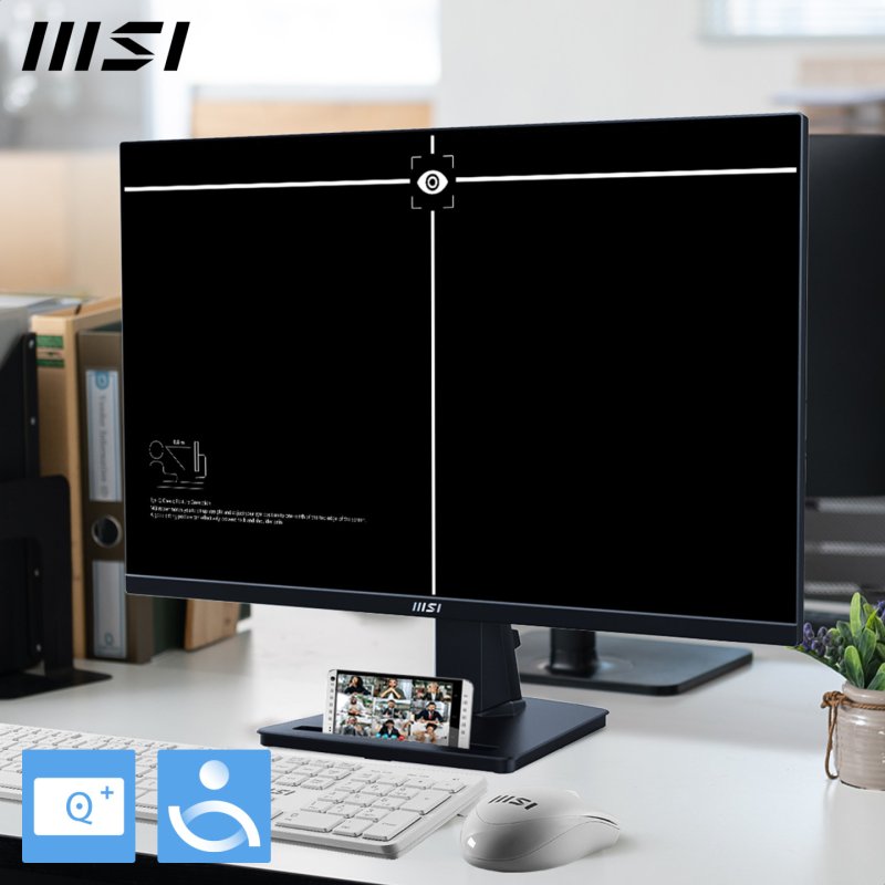 MSI Pro MP245G 24 Inch Monitor, FHD (1920 x 1080), 100Hz, IPS, 1ms, 1x HDMI 1.4b, 1x DP 1.2a output, 1x D-Sub(VGA),