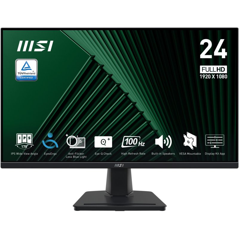 MSI Pro MP245G écran plat de PC 60,5 cm (23.8") 1920 x 1080 pixels Full HD LCD Noir