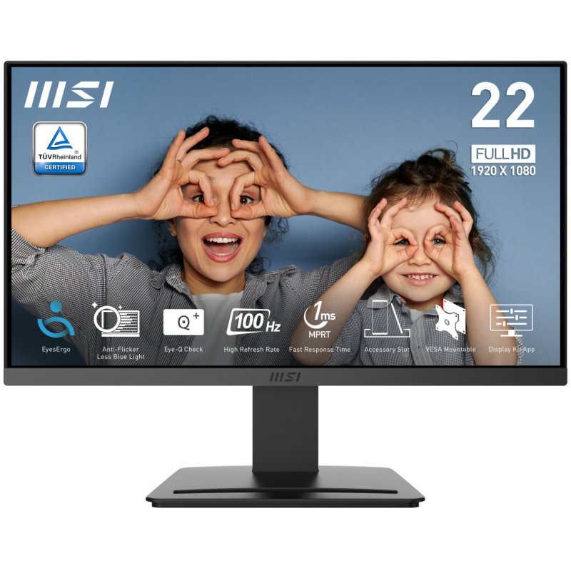 MSI PRO MP223 E2 écran plat de PC 54,5 cm (21.4") 1920 x 1080 pixels Full HD LED Noir