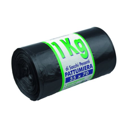 Gelsac Black Garbage Bags For Bins 55x70 In Roll 1 Kg 50 Pieces
