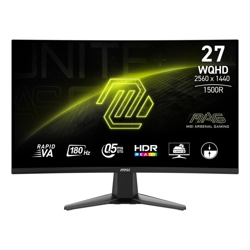 MSI MAG 27CQ6F écran plat de PC 68,6 cm (27") 2560 x 1440 pixels Quad HD LCD Noir
