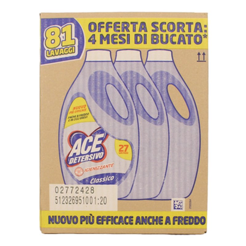 Ace Liquid Laundry Detergent Lavender Scent 3 Pieces For 27 Washes